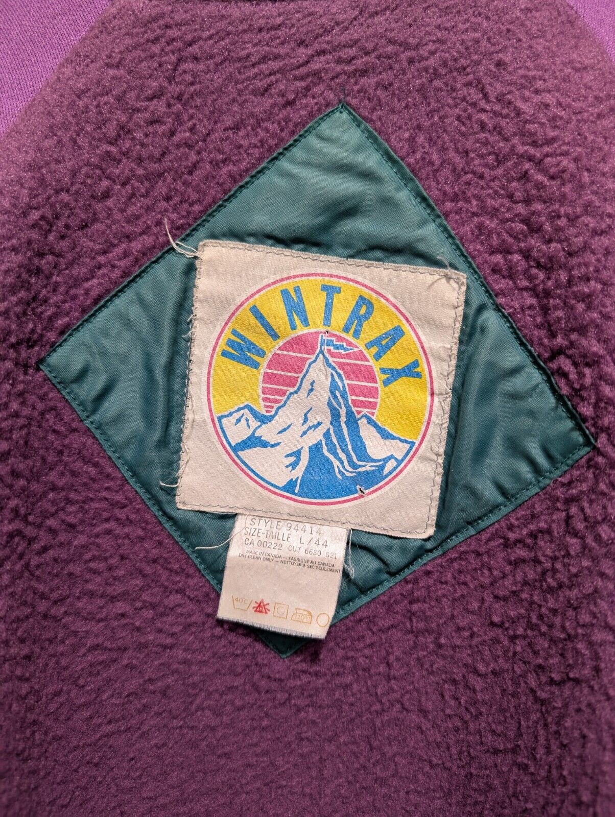 Vintage Winterax Reversible Jacket – Teal and Purple, Size XL