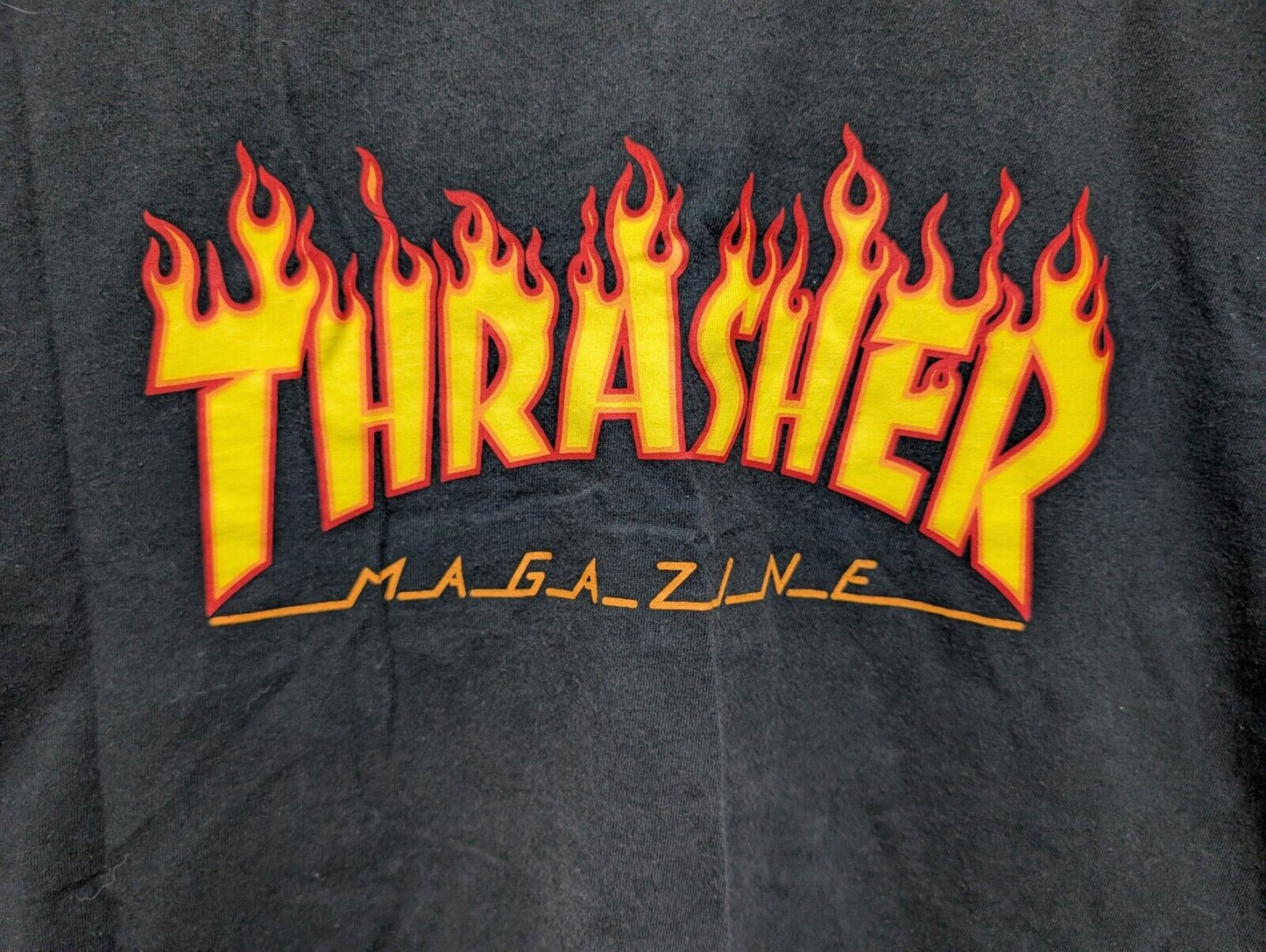 Vintage Thrasher Magazine Flame Logo T-Shirt – Black, Size Medium