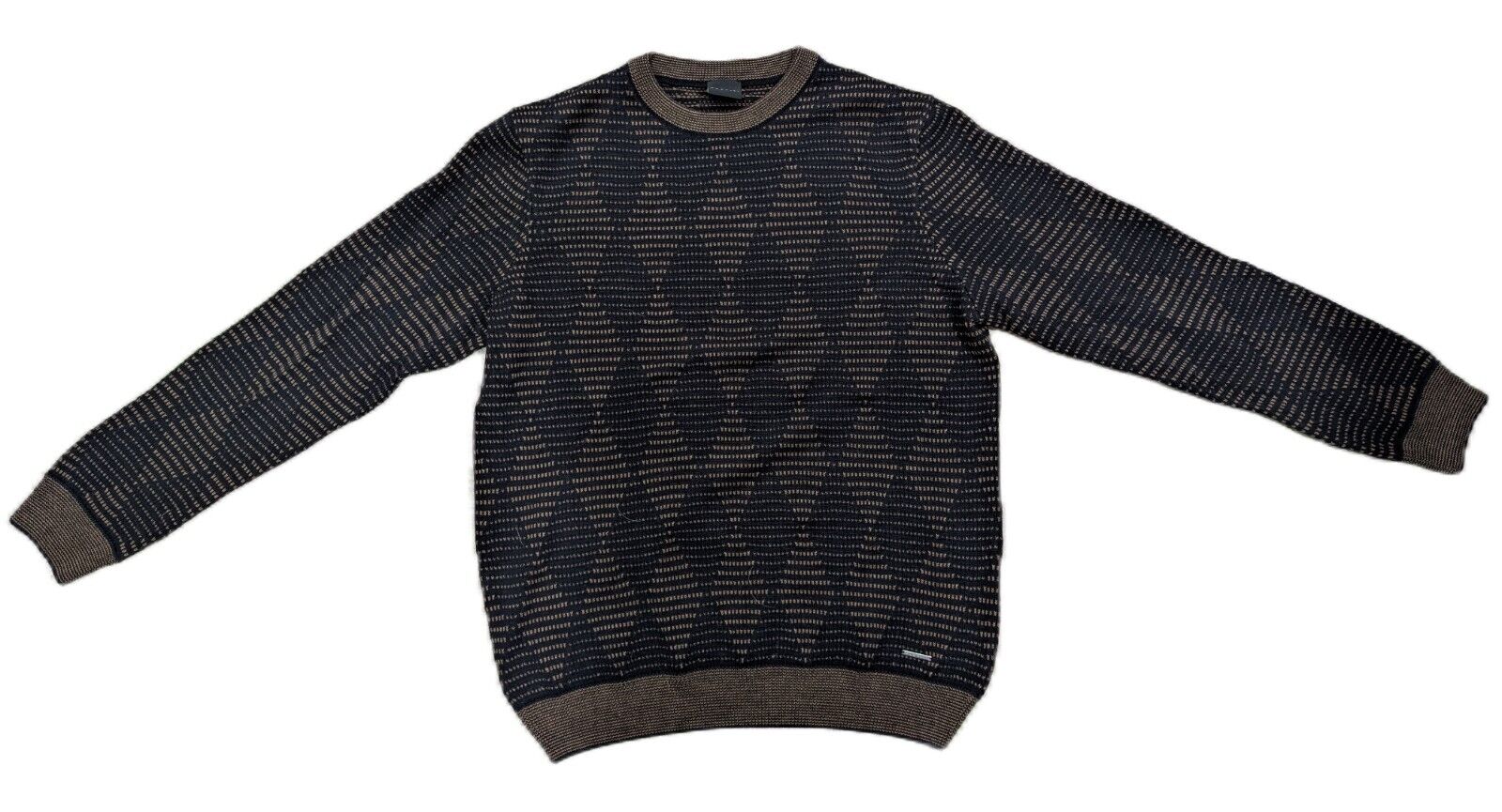 Bugatti Diamond Pattern Wool Blend Sweater - Large