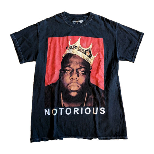 Vintage Notorious B.I.G. Graphic T-Shirt – Black, White Stitching, Size Small