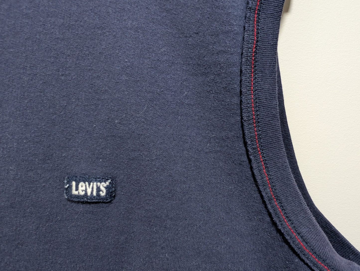 Vintage Levi's Red Tab Sweater Vest Navy Blue - Embroidered Logo