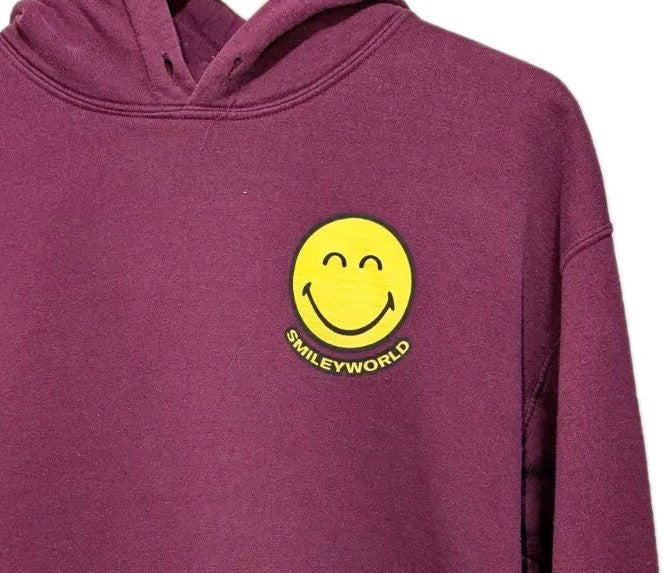 Smiley Face Hooded Sweatshirt - Size Medium - Unisex