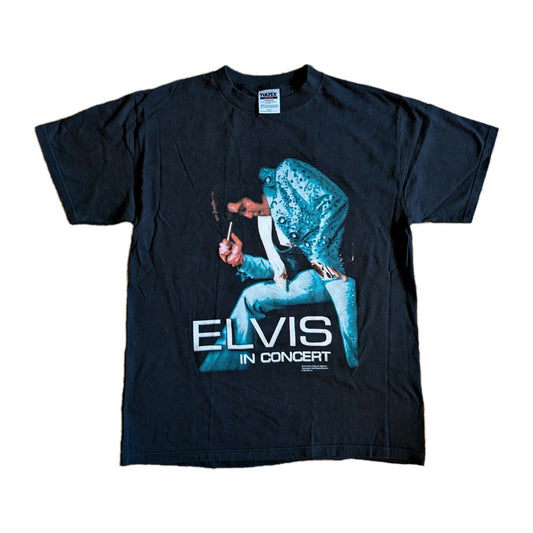 Vintage 1996 'Elvis Has Left the Building' Concert Tour T-Shirt – Black, Large