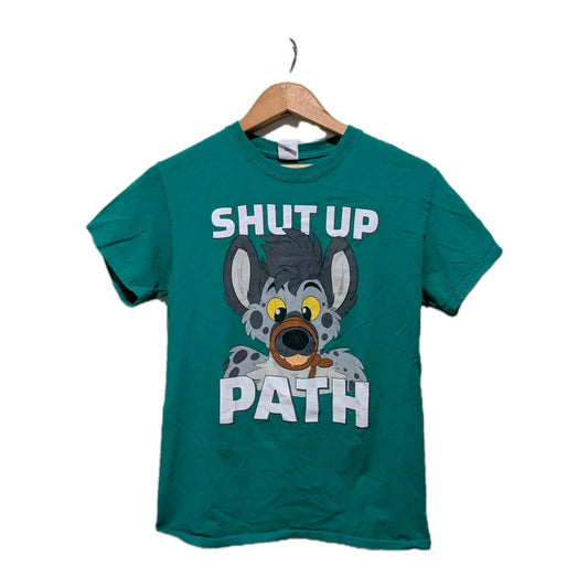 Vintage "Shut Up Path" Graphic T-Shirt – Green, Size Small