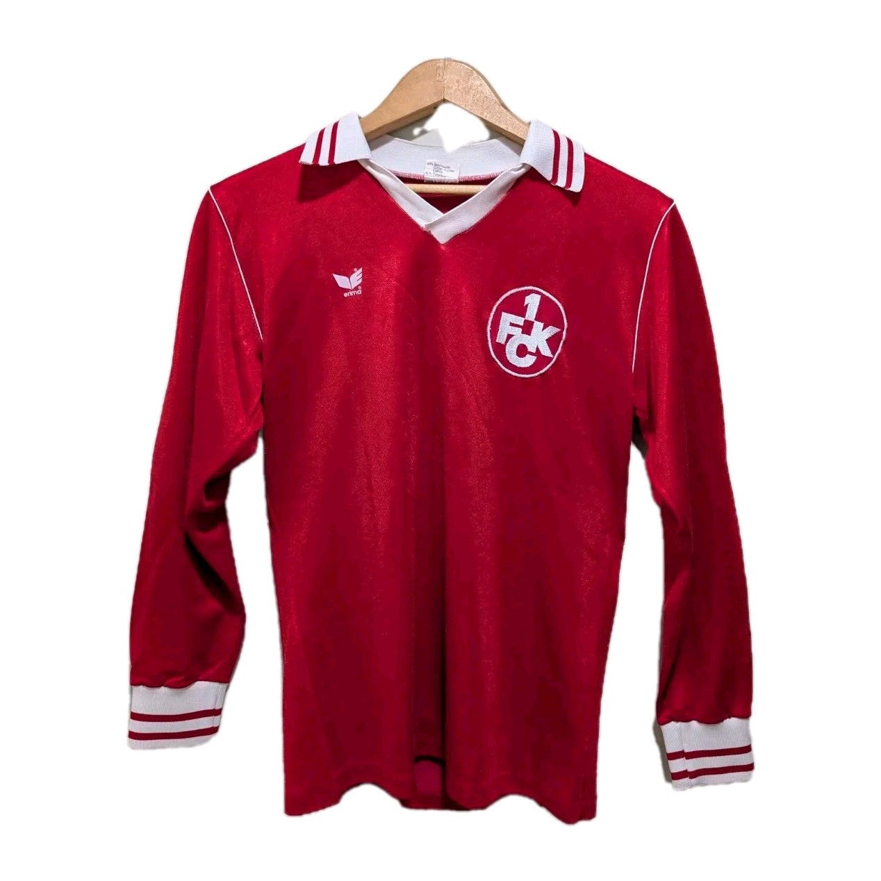 RARE 1979 - 1980 F.C Kaiserslautern Erima Long Football Jersey Red Home Size M