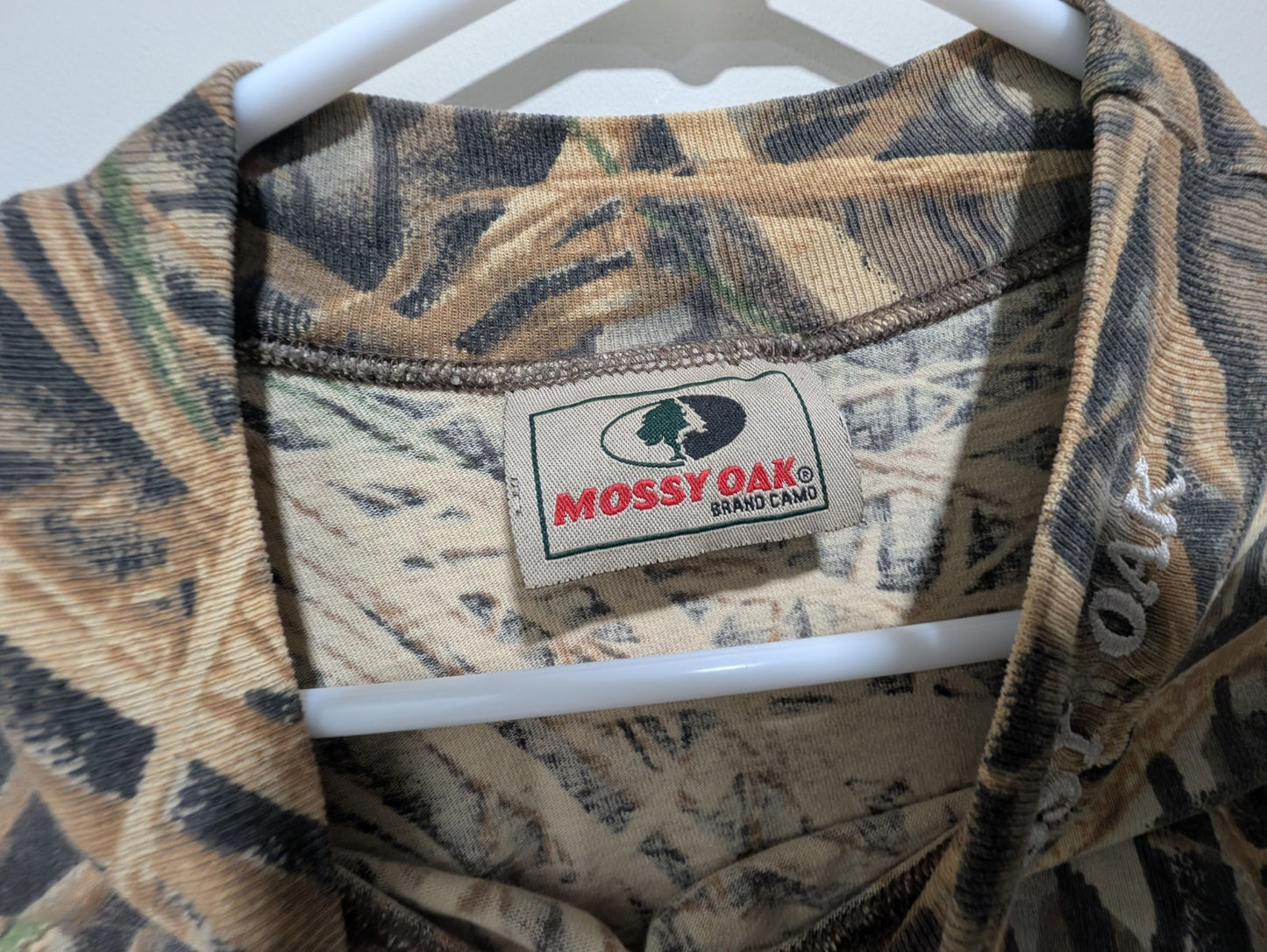 Vintage 90s Mossy Oak Camo Long Sleeve  Shirt Size XXL Embroidered