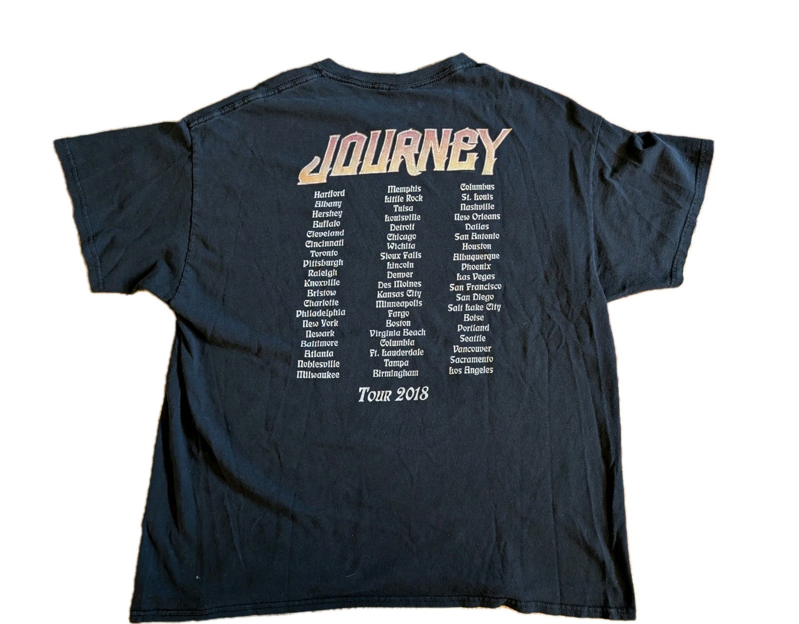 Journey 2018 Tour Black Concert T-Shirt – Men's Size XL