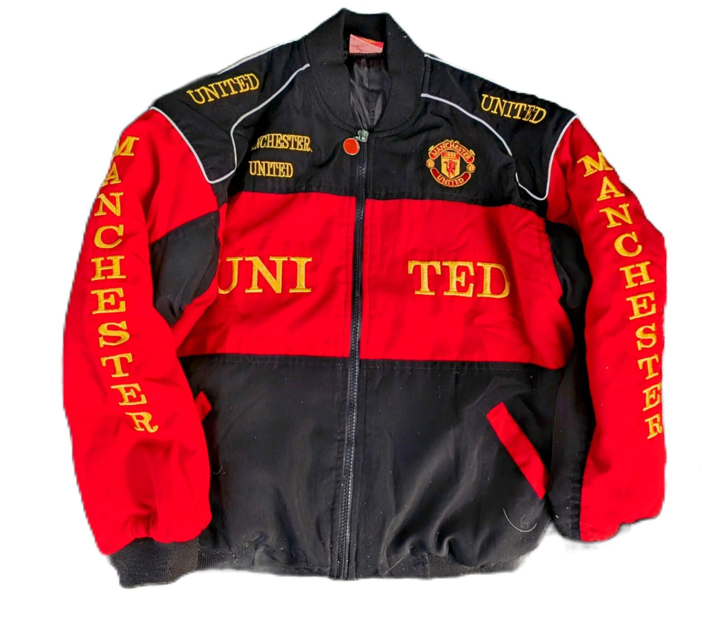 Vintage Manchester United Football Bomber Jacket – Youth XXL