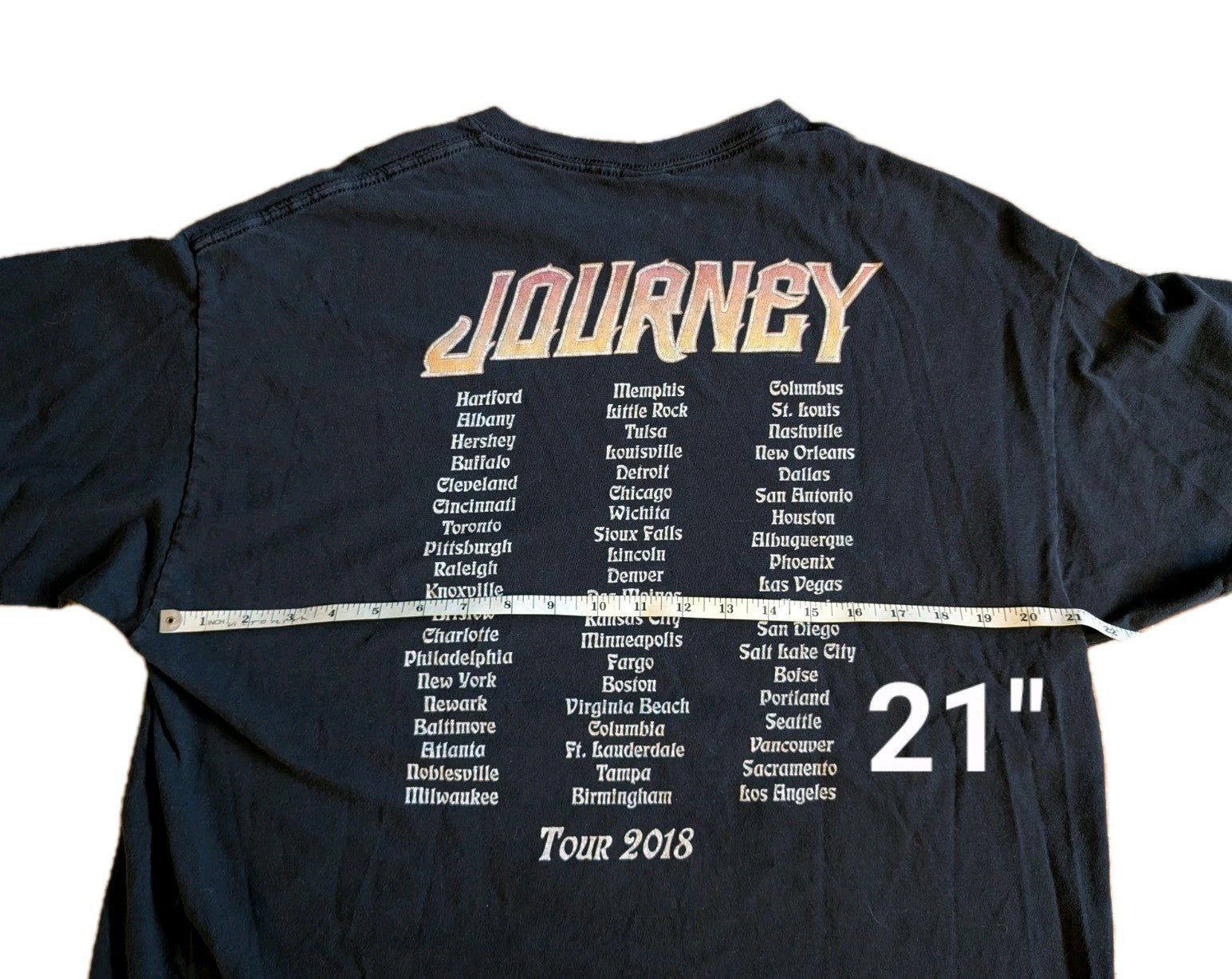 Journey 2018 Tour Black Concert T-Shirt – Men's Size XL