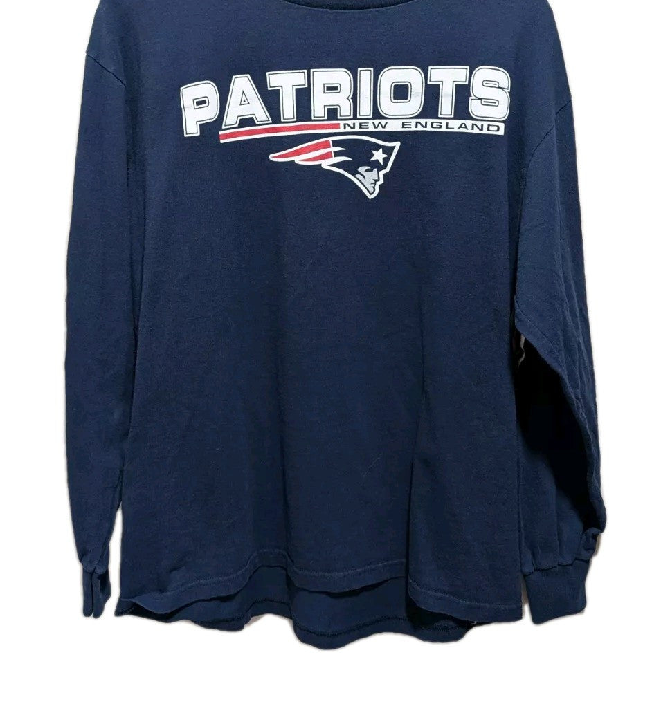 Vintage New England Patriots Long Sleeve T-Shirt – Blue, Size Medium