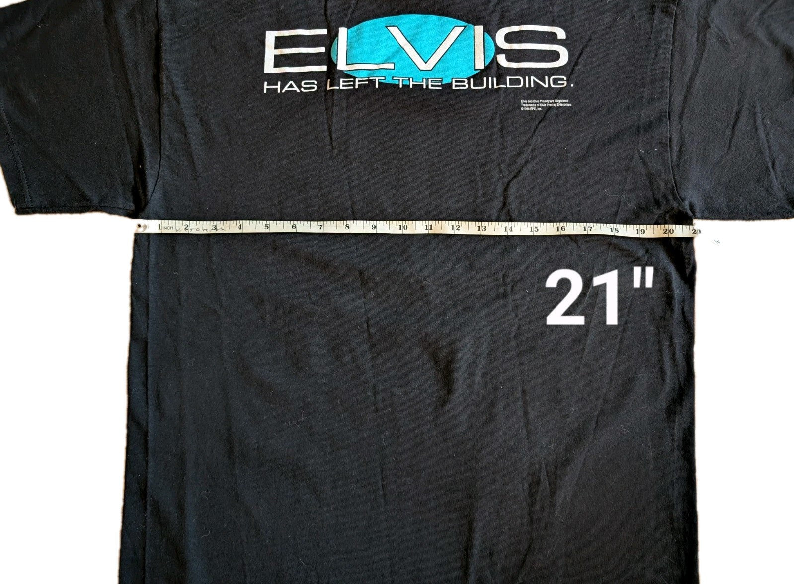 Vintage 1996 'Elvis Has Left the Building' Concert Tour T-Shirt – Black, Large