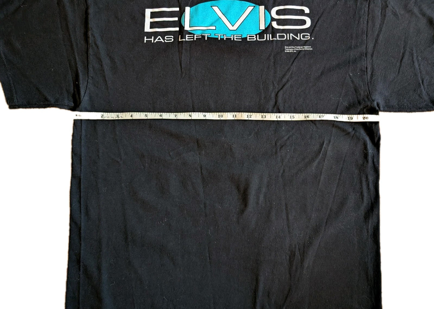 Vintage 1996 'Elvis Has Left the Building' Concert Tour T-Shirt – Black, Large