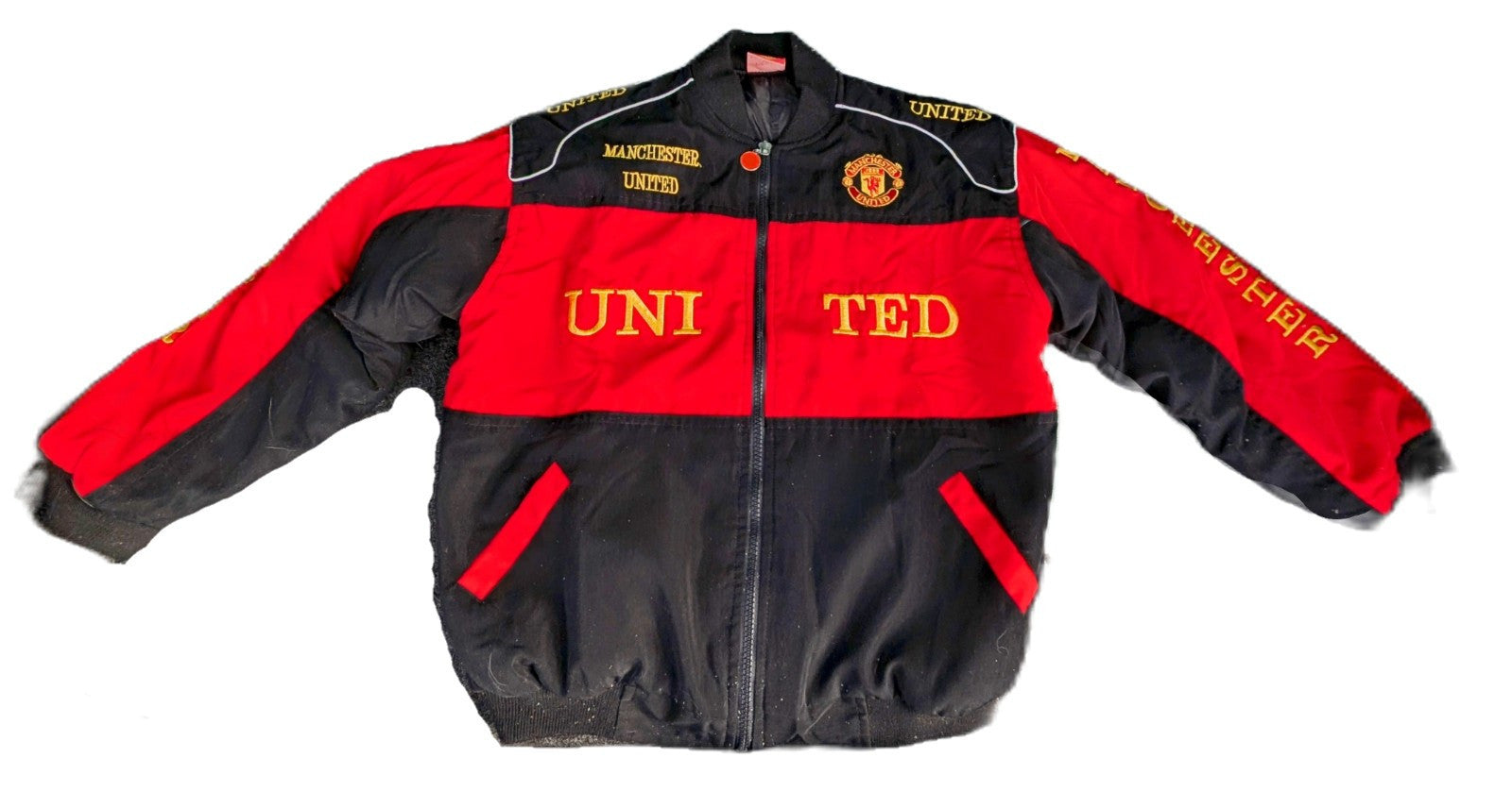 Vintage Manchester United Football Bomber Jacket – Youth XXL