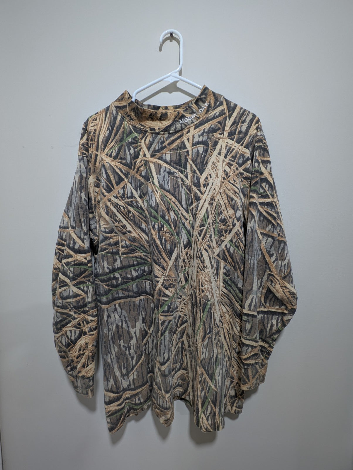 Vintage 90s Mossy Oak Camo Long Sleeve  Shirt Size XXL Embroidered