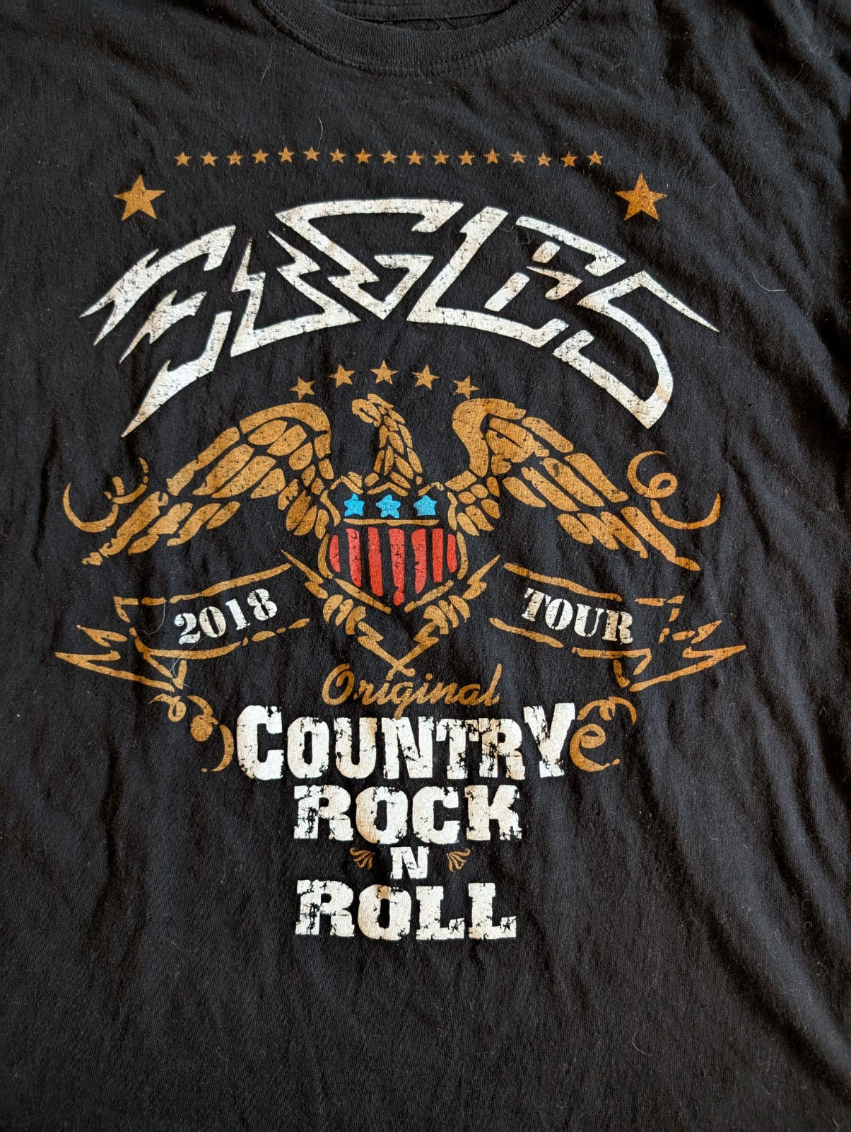 2018 The Eagles Tour Band T-Shirt – Original Country Rock & Roll, Size XL