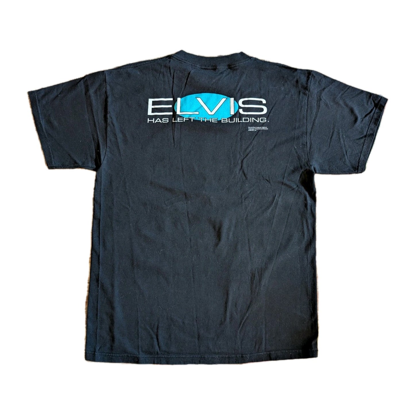 Vintage 1996 'Elvis Has Left the Building' Concert Tour T-Shirt – Black, Large