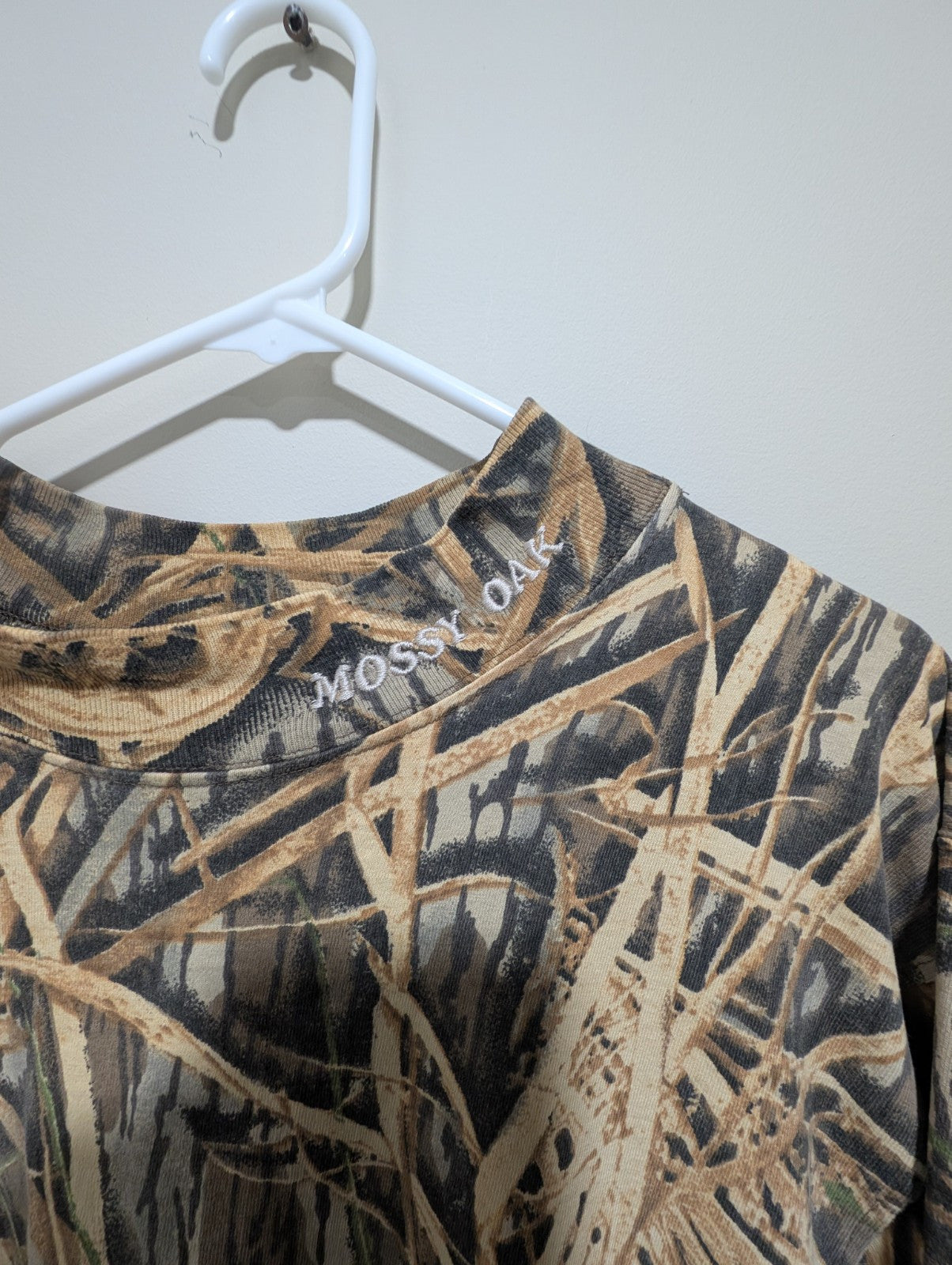 Vintage 90s Mossy Oak Camo Long Sleeve  Shirt Size XXL Embroidered