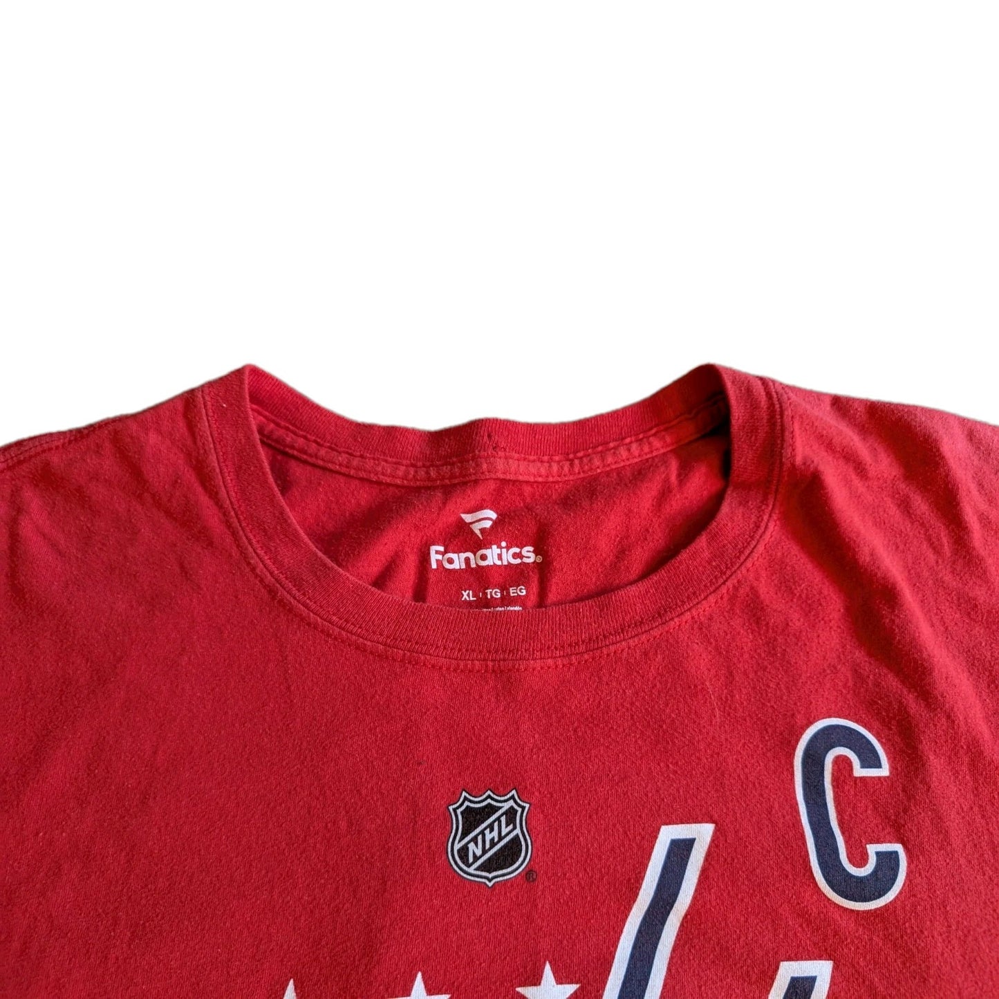 Authentic Fanatics Washington Capitals Ovechkin Red NHL Hockey T-Shirt  Size XL 